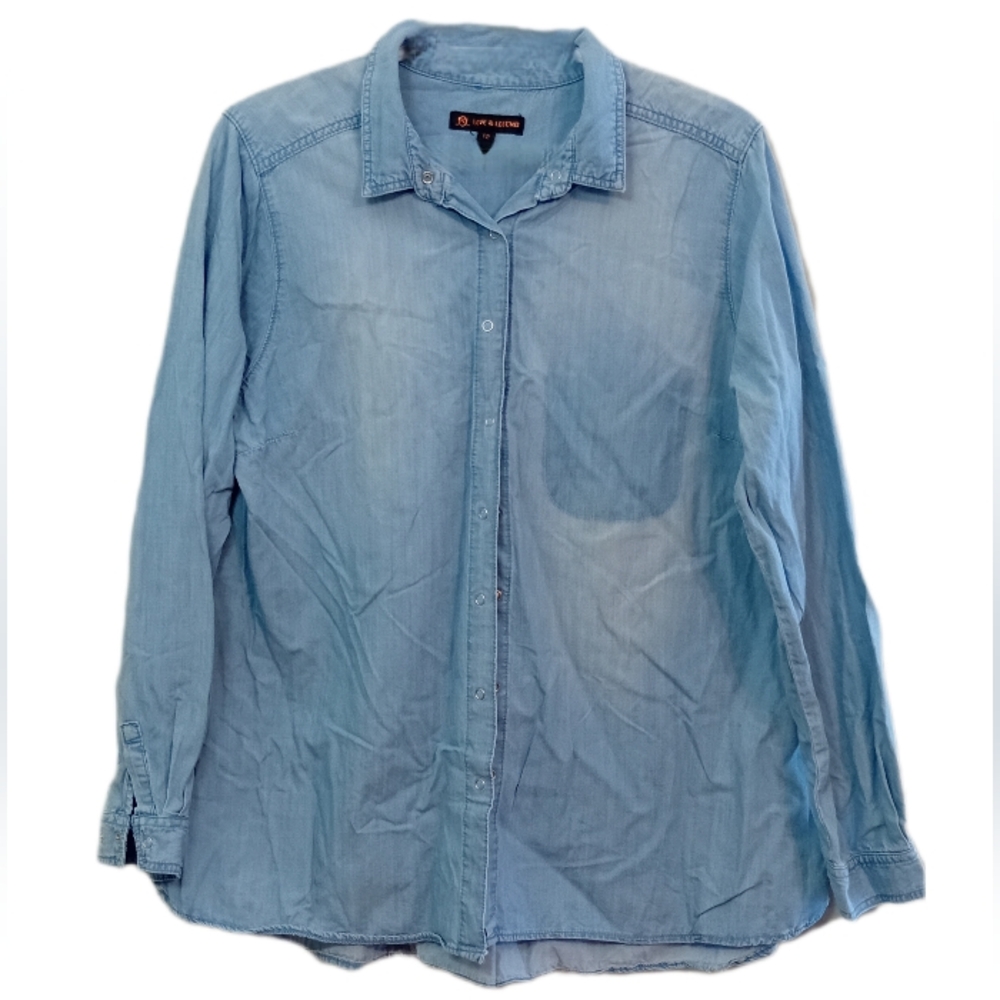 Old Navy Light Blue Casual Button Down Shirt